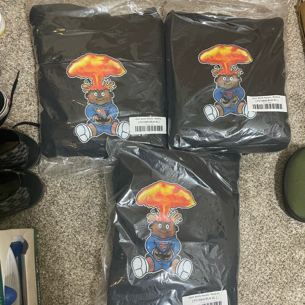 FaZe “Atom Bomb” Black Hoodie SIZE XL